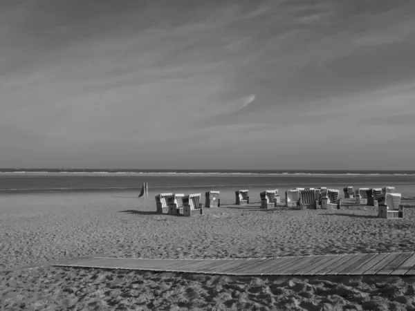 Пляж Langeoog Германии — стоковое фото