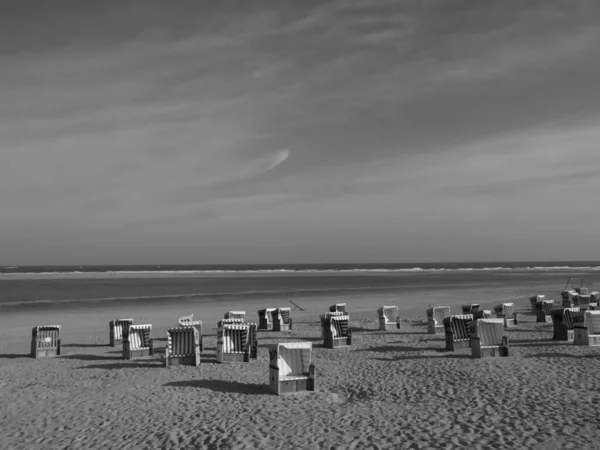 Пляж Langeoog Германии — стоковое фото