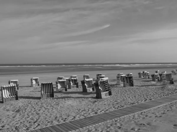 Пляж Langeoog Германии — стоковое фото