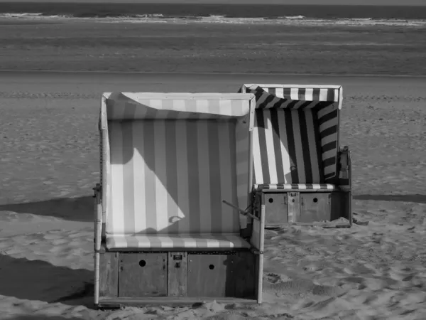 Pláž Langeoog Německu — Stock fotografie