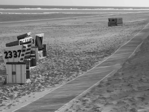 Παραλία Στο Langeoog Στη Γερμανία — Φωτογραφία Αρχείου