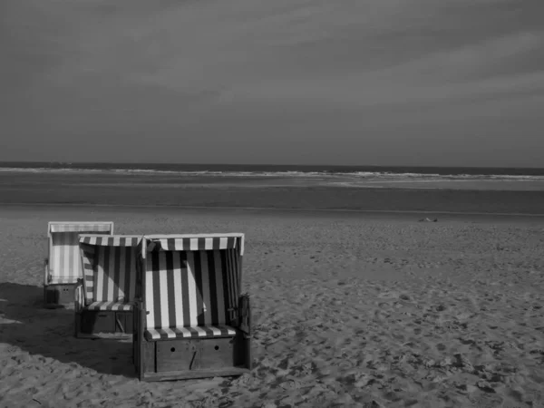 Pláž Langeoog Německu — Stock fotografie