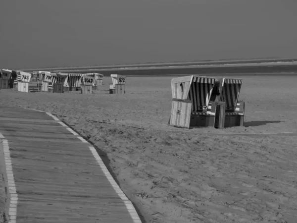 Het Strand Van Langeoog Duitsland — Stockfoto