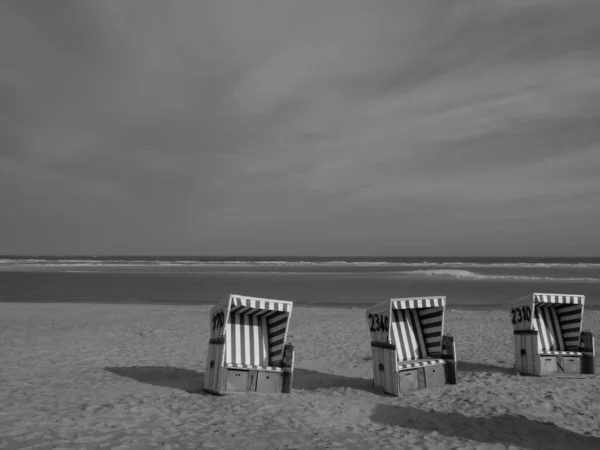 Langeoog Strand Tyskland - Stock-foto