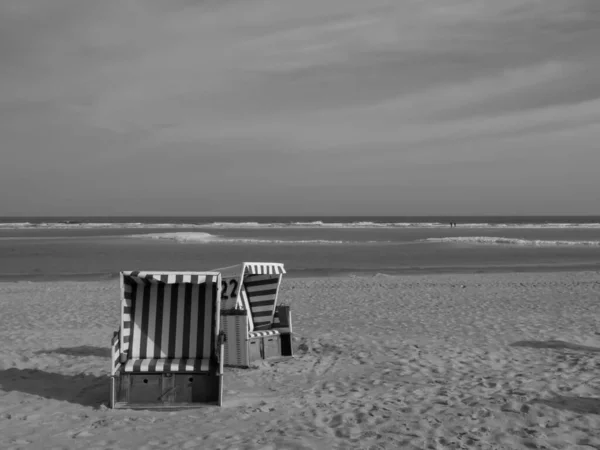 Pláž Langeoog Německu — Stock fotografie