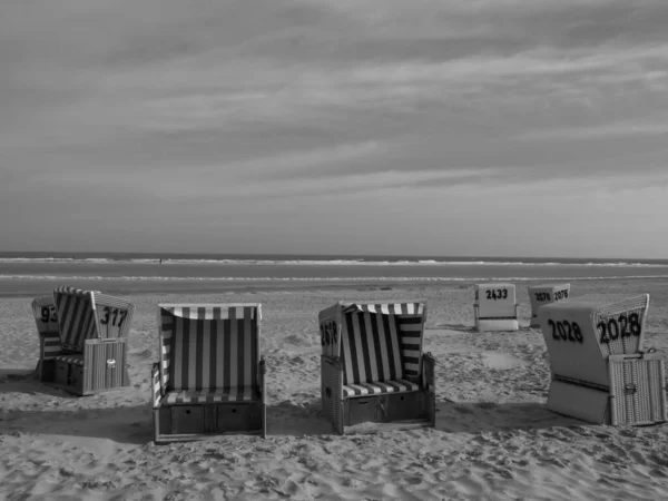 Пляж Langeoog Германии — стоковое фото