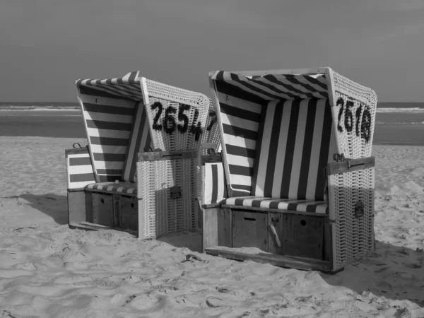 Het Strand Van Langeoog Duitsland — Stockfoto