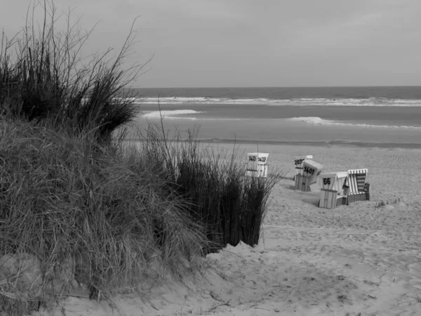 Pláž Langeoog Německu — Stock fotografie