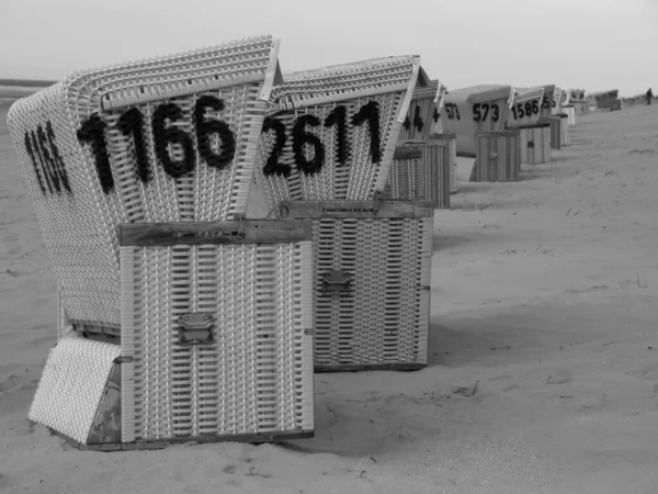 Plaży Langeoog Niemcy — Zdjęcie stockowe