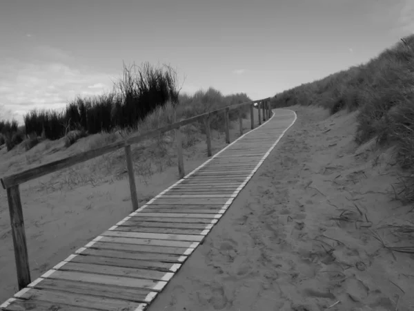 Пляж Langeoog Германии — стоковое фото