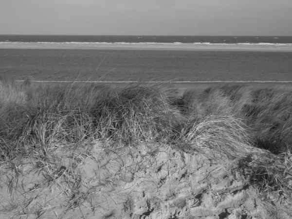 Pláž Langeoog Německu — Stock fotografie