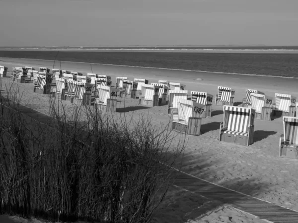 Пляж Langeoog Германии — стоковое фото