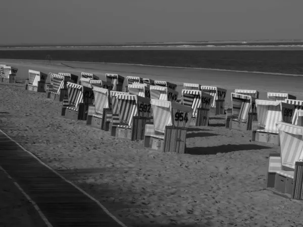 Пляж Langeoog Германии — стоковое фото