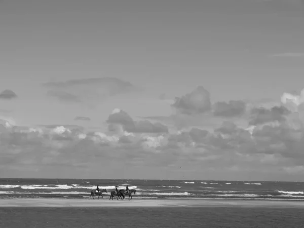 Пляж Нордерні Німеччині — стокове фото