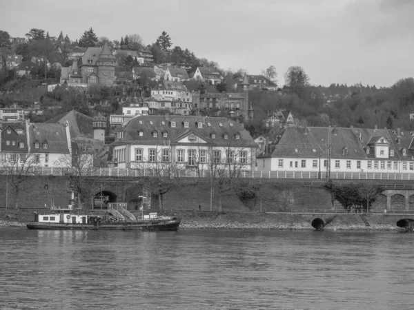 Miasto Koblencja Nad Rzeką Rhine — Zdjęcie stockowe