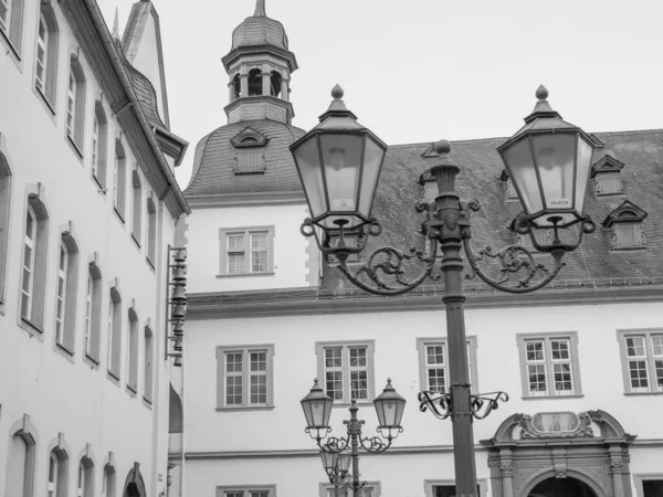 Stad Koblenz Aan Rivier Rhine — Stockfoto