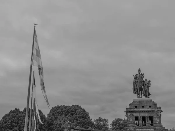 Město Koblenz Řeky Rýna — Stock fotografie