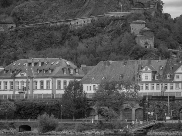 Місто Кобленц Біля Ріки Рейн — стокове фото