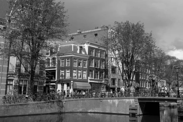 Cidade Amsterdam Nas Terras Baixas — Fotografia de Stock