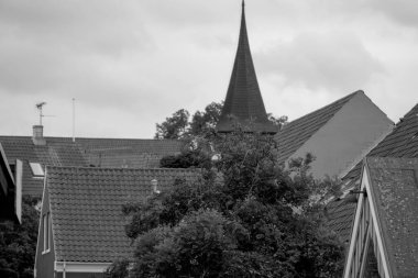 Bornholm Adası 'ndaki küçük Svaneke şehri.