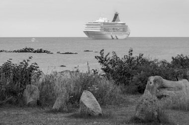 Bornholm Adası 'ndaki küçük Svaneke şehri.