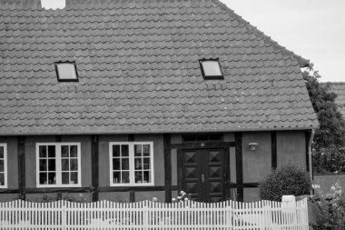 Bornholm Adası 'ndaki küçük Svaneke şehri.