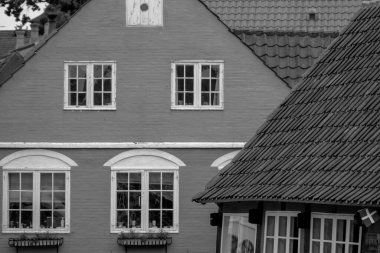 Bornholm Adası 'ndaki küçük Svaneke şehri.