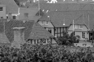 Bornholm Adası 'ndaki küçük Svaneke şehri.