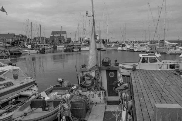 Bornholm Adası 'ndaki küçük Svaneke şehri.