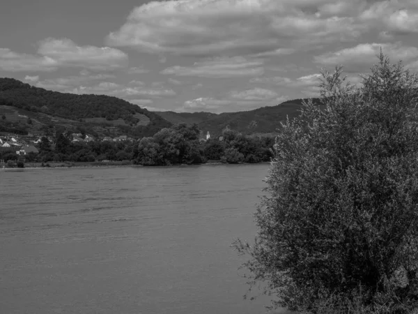 Den Lilla Staden Duernstein Vid Floden Danube Österrike — Stockfoto