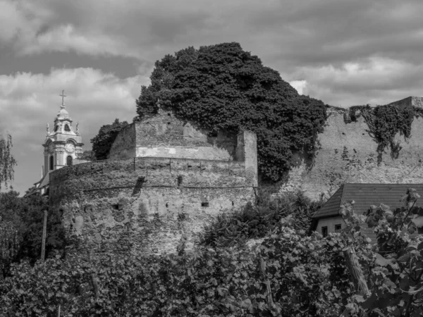 Piccola Città Duernstein Sul Fiume Danube Austria — Foto Stock