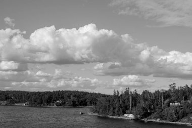 İsveç 'teki Stockholm şehri ve Baltık Denizi