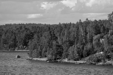 İsveç 'teki Stockholm şehri ve Baltık Denizi