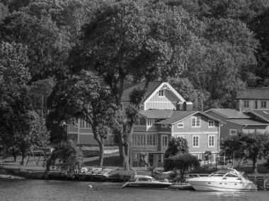 İsveç 'teki Stockholm şehri ve Baltık Denizi