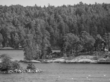 İsveç 'teki Stockholm şehri ve Baltık Denizi