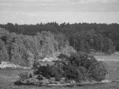 İsveç 'teki Stockholm şehri ve Baltık Denizi