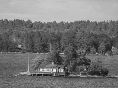 İsveç 'teki Stockholm şehri ve Baltık Denizi