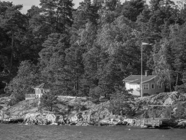 İsveç 'teki Stockholm şehri ve Baltık Denizi