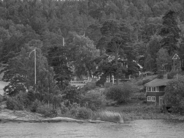 İsveç 'teki Stockholm şehri ve Baltık Denizi