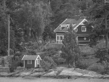 İsveç 'teki Stockholm şehri ve Baltık Denizi