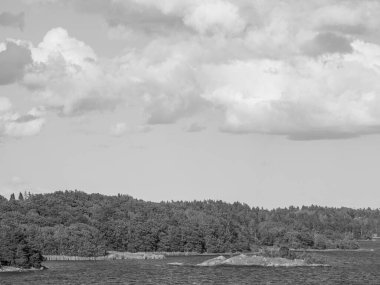 İsveç 'teki Stockholm şehri ve Baltık Denizi