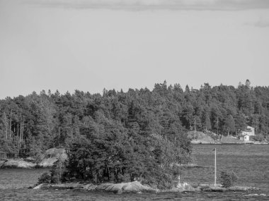 İsveç 'teki Stockholm şehri ve Baltık Denizi