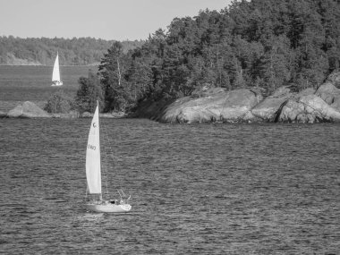 İsveç 'teki Stockholm şehri ve Baltık Denizi