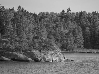 İsveç 'teki Stockholm şehri ve Baltık Denizi
