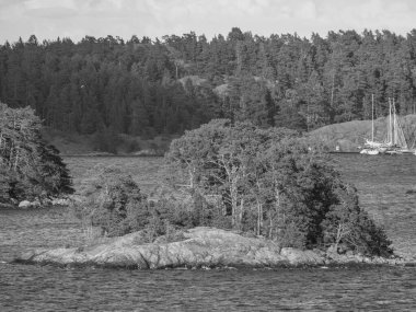 İsveç 'teki Stockholm şehri ve Baltık Denizi