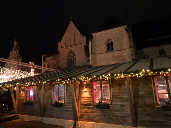 Kersttijd Stad Bocholt — Stockfoto