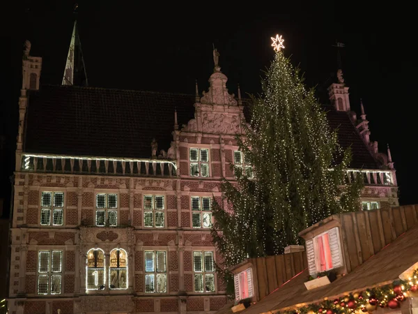 Kersttijd Stad Bocholt — Stockfoto