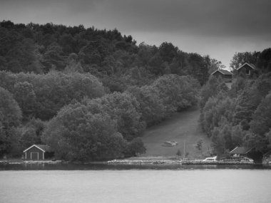 Güzel Norveç 'te gemi yolculuğu