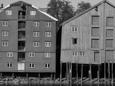 Şehir trondheim Norveç'te