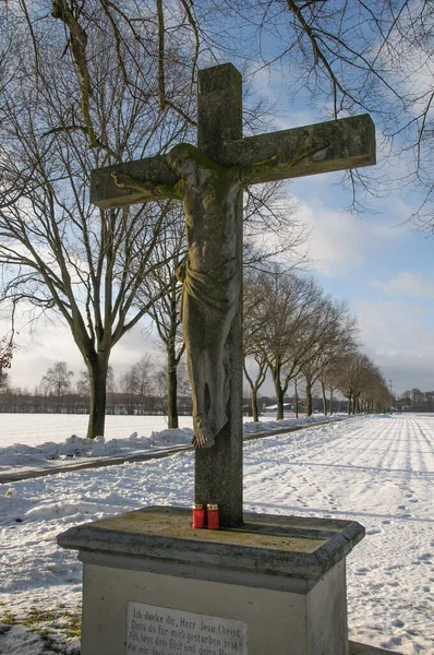 Tempo Invernale Nel Muensterland Tedesco — Foto Stock